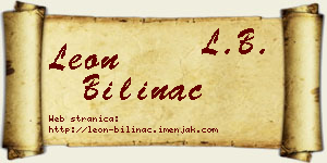Leon Bilinac vizit kartica